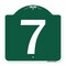 Signmission Designer Series Sign-Sign W/ Number 7, Green & White Aluminum Sign, 18" x 18", GW-1818-22901 A-DES-GW-1818-22901 - alternate 1